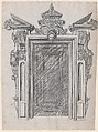 Design for a Door Frame, Jacques Androuet Du Cerceau French, Etching