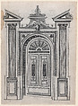 Design for a Door Frame, Jacques Androuet Du Cerceau French, Etching