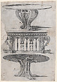 Three Table Designs, Jacques Androuet Du Cerceau French, Etching