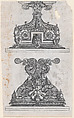 Two Table Designs, Jacques Androuet Du Cerceau French, Etching