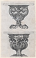 Two Table Designs, Jacques Androuet Du Cerceau French, Etching