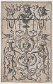 Panel of Grotesques, Jacques Androuet Du Cerceau French, Etchings