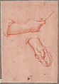 Study of Two Hands, Jacob de Wit Dutch, Red chalk with touches of white chalk on pink tinted paper
