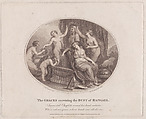 The Graces Crowning the Bust of Raphael, Francesco Bartolozzi Italian, Stipple engraving; fourth state of four