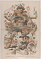 Puck's Suggestion for the World's Fair, The Colossus of Chicago Would Knock Out the Eiffel Tower, from "Puck Magazine", Louis Dalrymple  American, Color lithograph