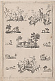 Chinoiserie Ornaments, plates from "The Ladies Amusement"; or, "Whole art of japanning made easy", Jean Pillement  French, Etching
