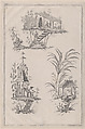 Chinoiserie Ornaments, plate from "The Ladies Amusement"; or, "Whole art of japanning made easy", Jean Pillement French, Etching