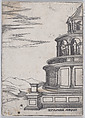 Sepulchrum Adriani, from "Views of Ancient Roman Temples and Arches", Anonymous, Italian, 16th century  Italian, Engraving