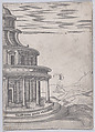 Templum Iovis Ultoris, from "Views of Ancient Roman Temples and Arches", Anonymous, Italian, 16th century  Italian, Engraving