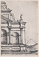 Mercurii Templum, from "Views of Ancient Roman Temples and Arches", Anonymous, Italian, 16th century  Italian, Engraving