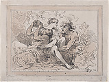 Bacchants, Thomas Rowlandson British, Hand-colored etching, with aquatint (?)