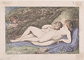 Wood-Nymphs (The Discovery), Thomas Rowlandson  British, Hand-colored etching and stipple