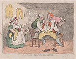 New Invented Elastic Breeches, Thomas Rowlandson  British, Hand-colored etching
