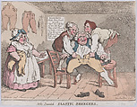 New Invented Elastic Breeches, Thomas Rowlandson  British, Hand-colored etching