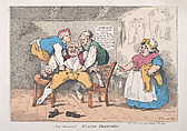 New Invented Elastic Breeches, Thomas Rowlandson  British, Hand-colored etching