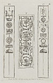 Panels of Ornament, nos. IIII–VI, plate 2 from "Designs for Various Ornaments", Michelangelo Pergolesi  Italian, Etching; printed in dark brown ink