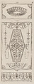 Panels of Ornament, nos. VII–VIIII, plate 4 from "Designs for Various Ornaments", Michelangelo Pergolesi  Italian, Etching; printed in dark brown ink