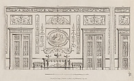 Interior Ornamented Wall with Doors, nos. 228–239, plate 42 from "Designs for Various Ornaments", Michelangelo Pergolesi  Italian, Etching