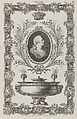 Portrait of the Duke of Northumberland,  Vase and Ornamental Frame, no. CCCLXXI, plate 56 from "Designs for Various Ornaments", Michelangelo Pergolesi  Italian, Etching