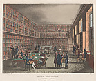 Royal Institution, Albemarle Street, Thomas Rowlandson  British, Hand-colored etching and aquatint
