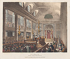 Synagogue, Thomas Rowlandson British, Hand-colored etching and aquatint