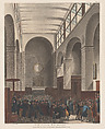 New Stock Exchange, Thomas Rowlandson  British, Hand-colored etching and aquatint