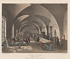 Stamp Office, Sommerset House, Thomas Rowlandson British, Hand-colored etching and aquatint