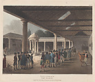 Tattersall's, Horse Repository, Hyde Park Corner, Thomas Rowlandson British, Hand-colored etching and aquatint