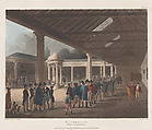Tattersall's, Horse Repository, Hyde Park Corner, Thomas Rowlandson British, Hand-colored etching and aquatint