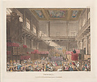 Whitehall, Thomas Rowlandson  British, Hand-colored etching and aquatint