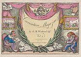 Title Page, The Caricature Magazine by G. M. Woodward, Vol. 4, Thomas Rowlandson British, Hand-colored etching