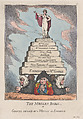 The Modern Babel, or Giants Crushed by a Weight of Evidence, Thomas Rowlandson  British, Hand-colored etching