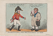 The Resignation, or John Bull Over-Whelmed with Grief, Thomas Rowlandson  British, Hand-colored etching