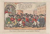 The Road to Preferment Through Clarke's Passage, Thomas Rowlandson British, Hand-colored etching