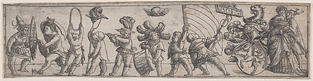Frieze with children, Christoph Bockstorffer (German, Memmingen ca. 1480–ca. 1553 Colmar), Etching; second state of two (Hollstein)