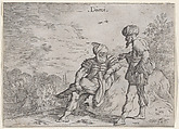 Turks, from a set of costume plates of different nations, Johann Wilhelm Baur ? German, Etching