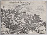 Bataglia de L'Amazone, from "Battles of Different Nations" (Capricci di varie battaglie), Johann Wilhelm Baur German, Etching
