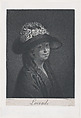 Lucinde, Johann Friedrich Bause  German, Mezzotint and engraving; second state of two