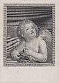 Cupid feeling the point of an arrow, Johann Friedrich Bause  German, Engraving; first state of two