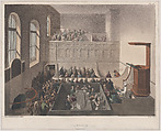 Newgate Chapel, Thomas Rowlandson  British, Hand-colored etching and aquatint