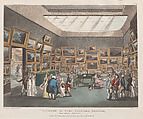 Exhibition of Water Coloured Drawings, Old Bond Street, Thomas Rowlandson  British, Hand-colored etching and aquatint