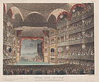 Drury Lane Theatre, Thomas Rowlandson  British, Hand-colored etching and aquatint