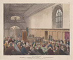 Guildhall, Examination of a Bankrupt before his Creditors, Thomas Rowlandson  British, Hand-colored etching and aquatint