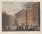 Fleet Prison, Thomas Rowlandson  British, Hand-colored etching and aquatint