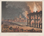 Fire in London, Thomas Rowlandson  British, Hand-colored etching and aquatint