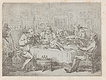 The Banquet Scene: a Repast of the Acclimitative Order (Peter's Prophesy, or the President and the Poet), Thomas Rowlandson  British, Etching