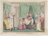 Falstaff's Wedding Night, Nicolaus Heideloff  British, Hand-colored etching