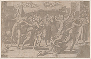 The Massacre of the Innocents, Ugo da Carpi  Italian, Chiaroscuro woodcut from three blocks in brown