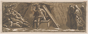 Resurrection of Christ, Ugo da Carpi  Italian, Chiaroscuro woodcut from three blocks in green