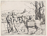 Moses and Zipporah Returning to Egypt, from Old and New Testaments, Augustin Hirschvogel German, Etching